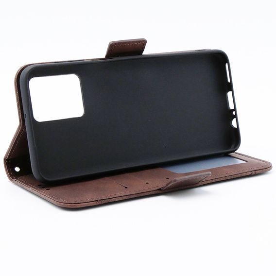 Klapkové puzdro pre Motorola Moto G54 5G, Card Slot, hnedé