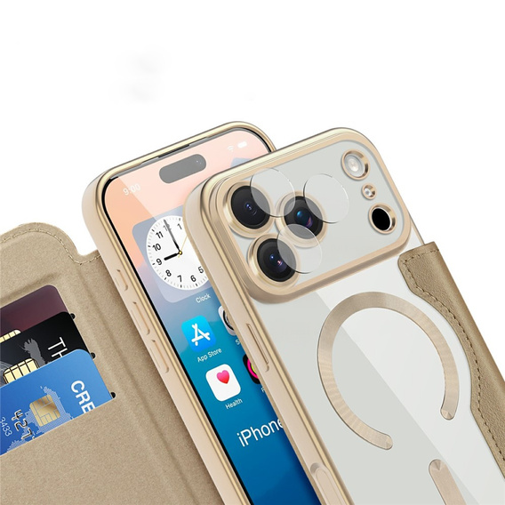 Flipové puzdro RFID Wallet MagSafe s ochranou fotoaparátu pre iPhone 17 Pro Max