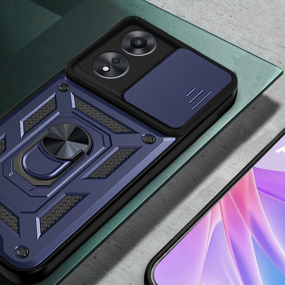 Obal na mobil pre Oppo A78 5G, CamShield Slide, modré