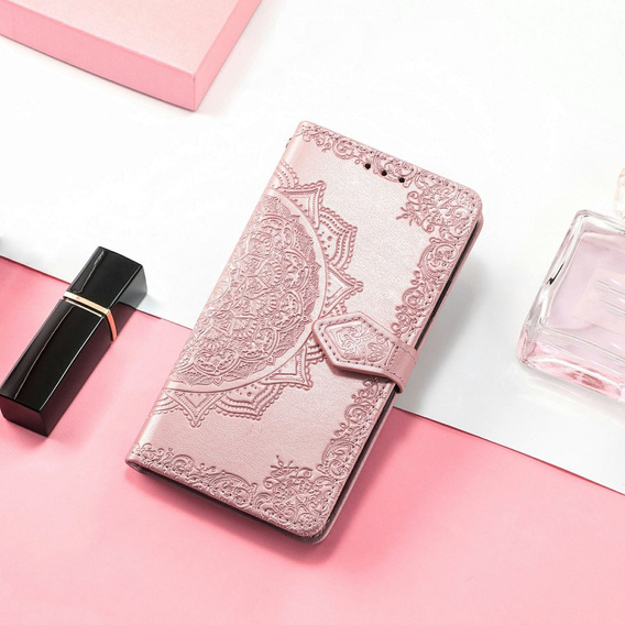 Klapkové puzdro pre Oppo A40 / Oppo A40m, Mandala, ružové rose gold