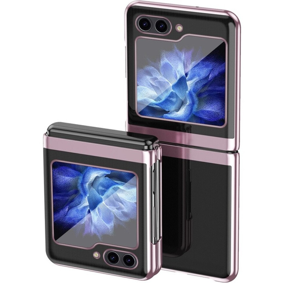 Puzdro pre Samsung Galaxy Z Flip7 FE / Z Flip6, PC Case, transparentné / ružové