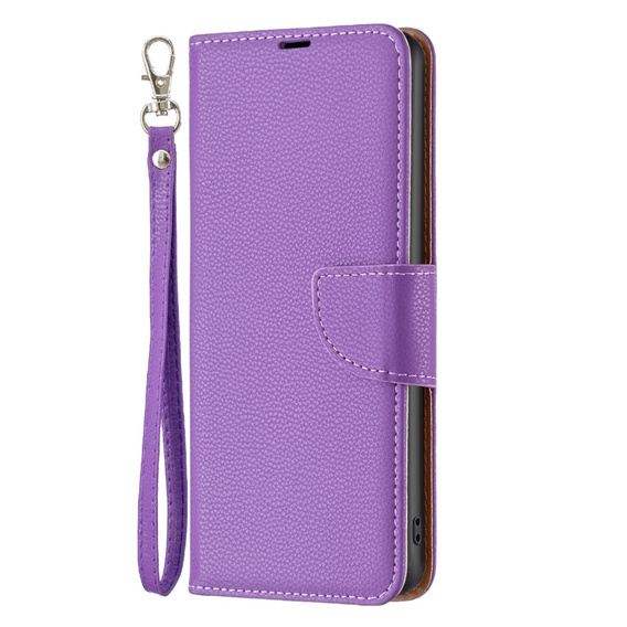 Klapkové puzdro pre Samsung Galaxy A55 5G, Wallet Litchi Leather, fialové