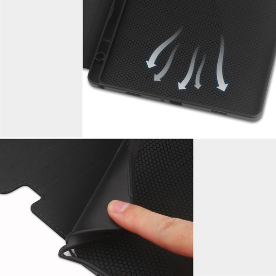 Puzdro pre Samsung Galaxy Tab S10 Lite / S10 FE / S9 FE, Business Card and Pen Slot, čierne