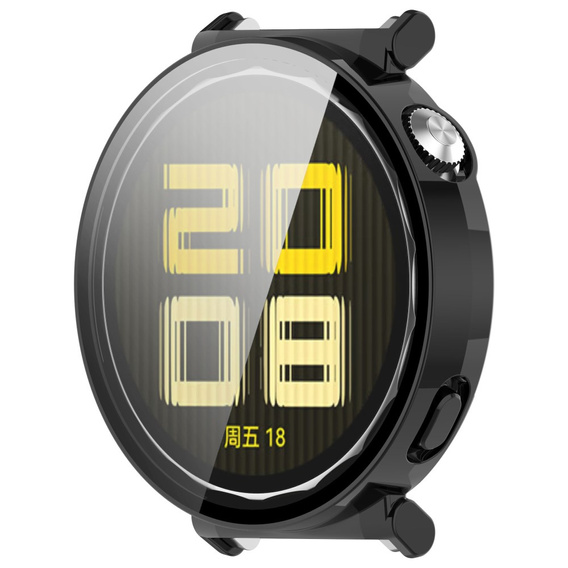 Puzdro 2v1 + tvrdené sklo pre Huawei Watch GT 5 Pro 42mm, čierne