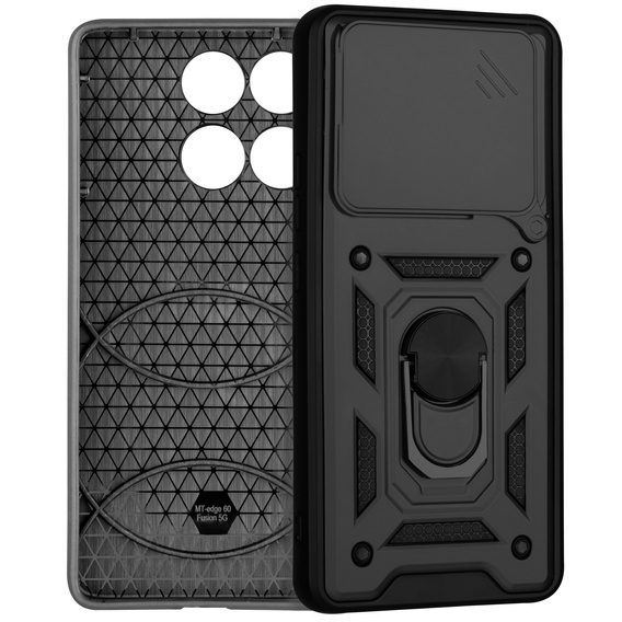 Obal na mobil pre Motorola Edge 60 / 60 Fusion, CamShield Slide, čierne