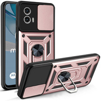 Obal na mobil pre Motorola Moto G53 5G, CamShield Slide, ružové rose gold