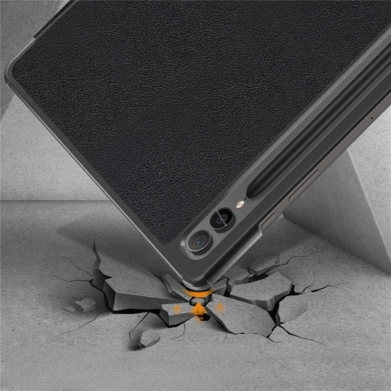 Puzdro pre Samsung Galaxy Tab S9 Plus, Smartcase s priestorom pre stylus, čierne