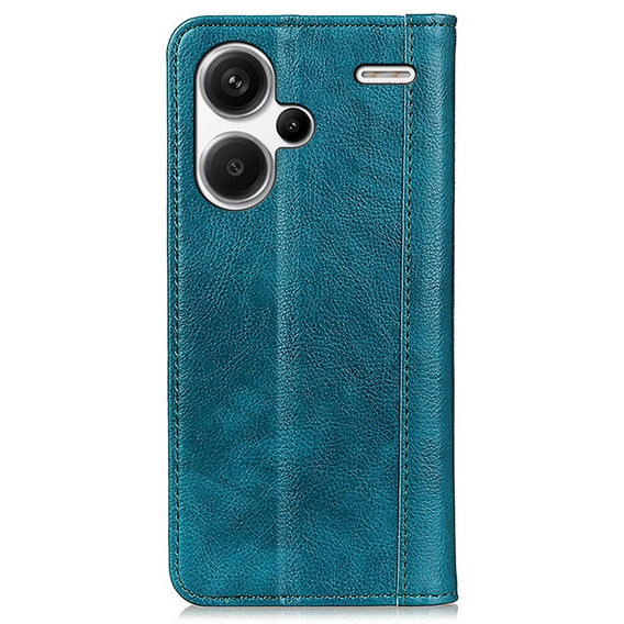 Obal na mobil pre Xiaomi Redmi Note 13 Pro+, Wallet Litchi Leather, zelený