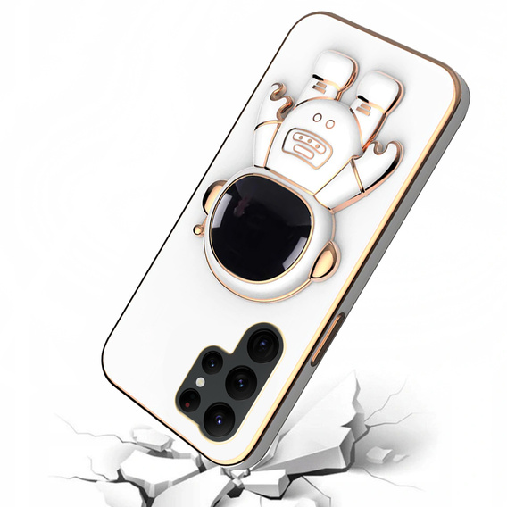 Obal na mobil pre Samsung Galaxy S22 Ultra, Astronaut, biele