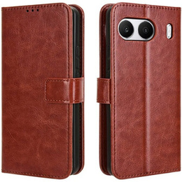 Klapkové puzdro pre OnePlus Nord 4, Crazy Horse Wallet, hnedé