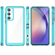 Obal na mobil pre Samsung Galaxy A55 5G, Fusion Hybrid, transparentné / modré