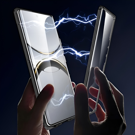 Puzdro pre Oppo Find X8 Pro, Magnetic Dual Glass, čierne