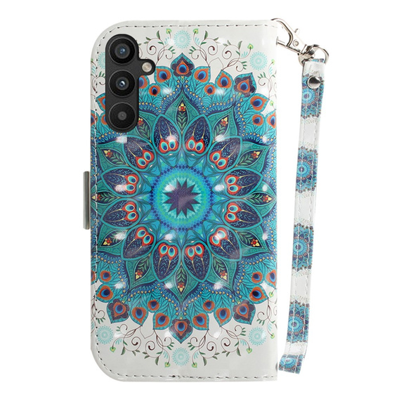 Klapkové puzdro pre Samsung Galaxy A54 5G, Wallet mandala, biele