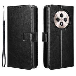 Klapkové puzdro pre Oppo Reno 12FS / 12F, Crazy Horse Wallet, čierne