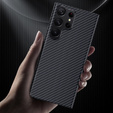 Puzdro pre Samsung Galaxy S23 Ultra, Aramid Fiber Cover, čierne