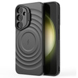 Puzdro pre Samsung Galaxy S25+ Plus, Ripple Kickstand, pre MagSafe, čierne