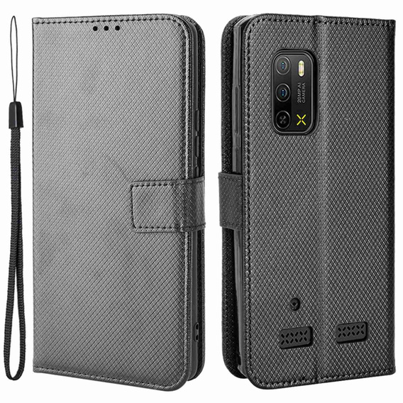 Klapkové puzdro pre Ulefone Armor X10 / X10 Pro, Wallet Smart Magnet Case, čierne