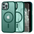 Puzdro pre iPhone 11 Pro, pre MagSafe, ERBORD Matt Case, zelený + sklo na displej