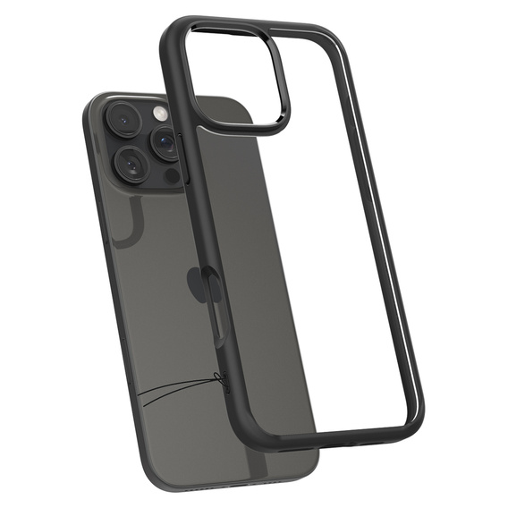 Puzdro Spigen pre iPhone 16 Pro Max, Ultra Hybrid, transparentné / čierne + tvrdené sklo 9H