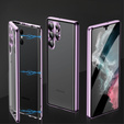 Puzdro pre Samsung Galaxy S21 Ultra, Magnetic Dual Glass, fialové