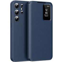 Flipové puzdro pre Samsung Galaxy S24 Ultra, Smart View Wallet, modré