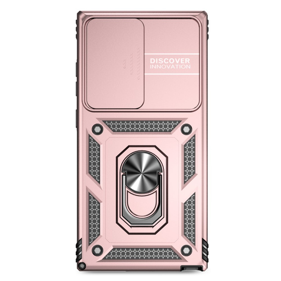 Obal na mobil pre Samsung Galaxy S24 Ultra, CamShield Slide, ružové rose gold