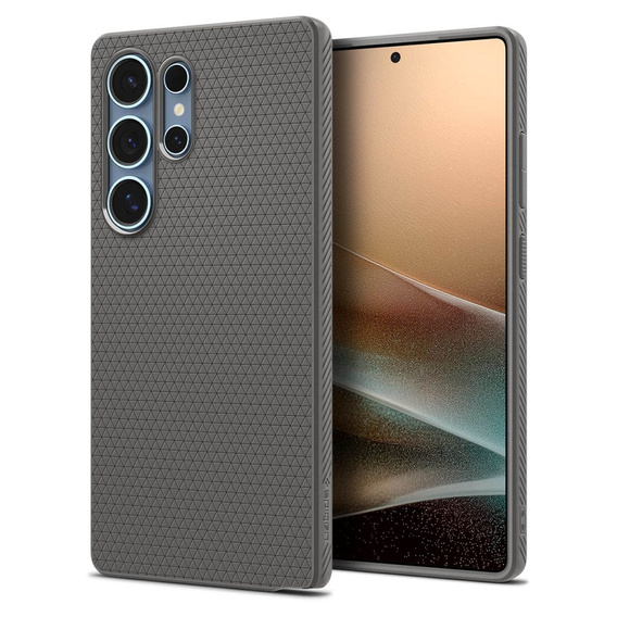 Puzdro Spigen pre Samsung Galaxy S25 Ultra, Liquid Air, sivé + tvrdené sklo 9H