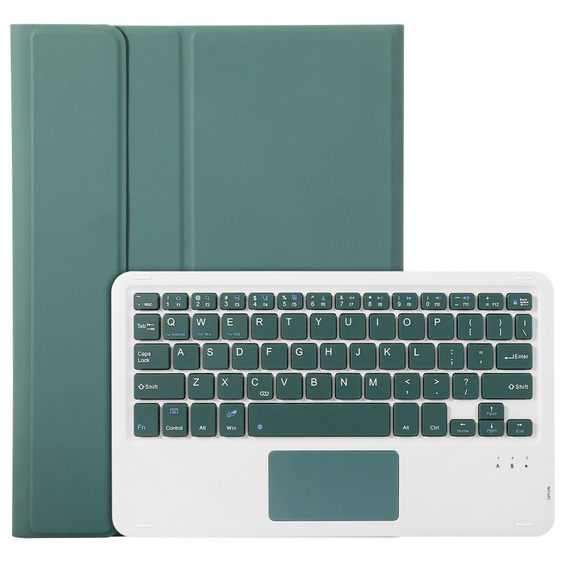 Puzdro + klávesnica Samsung Galaxy Tab S9, Leather Pen Slot TouchPad, tmavozelené