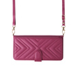 Puzdro s chlopňou pre Oppo Reno 13F 5G, Crossbody Leather Wallet, bordové