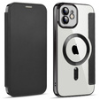 Klapkové puzdro pre iPhone 11, RFID Wallet MagSafe CamShield, čierne