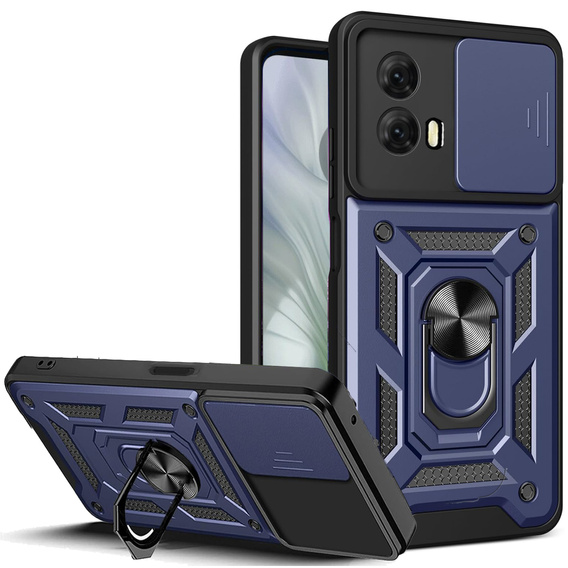 Obal na mobil pre Motorola Moto E14, CamShield Slide, modré