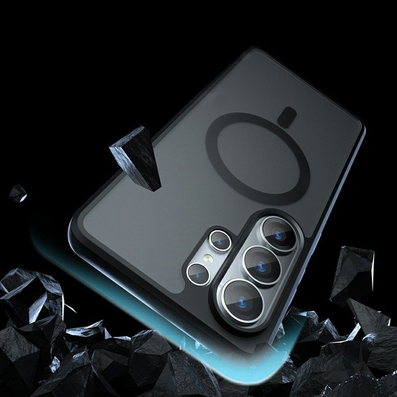 Matné puzdro pre MagSafe pre Samsung Galaxy S26 Ultra, čierne