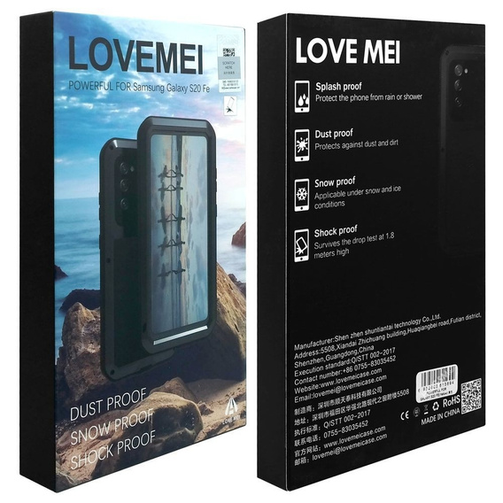 Love Mei Obal na mobil pre Samsung Galaxy S20 FE 4G/5G, armored with glass, žlté