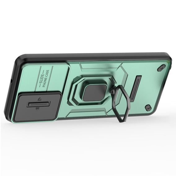 Puzdro pre Realme C67 4G, KickStand Camera Lens, zelený