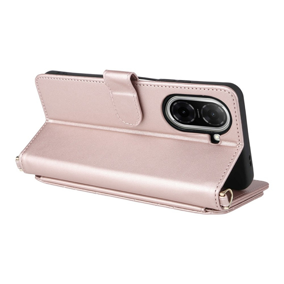 Puzdro s chlopňou pre Xiaomi Redmi A5, Crossbody Leather Wallet, ružové