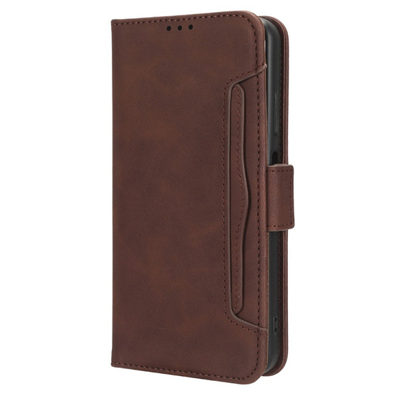 Klapkové puzdro pre Xiaomi Redmi Note 13 Pro 4G / Xiaomi Redmi Note 14S / Xiaomi Poco M6 Pro 4G, Card Slot, hnedé