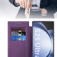 Klapkové puzdro pre Samsung Galaxy S25 Ultra, RFID Wallet MagSafe CamShield, fialové