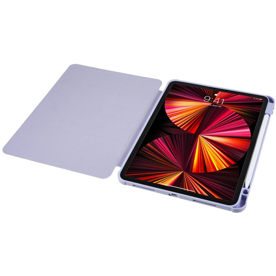 Puzdro pre iPad Pro 12.9" 2022/2021/2020 (6/5/4 gen.), Smartcase Hybrid, so slotom na stylus, fialové
