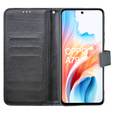 Klapkové puzdro pre Oppo A79 5G, Crazy Horse Wallet, čierne