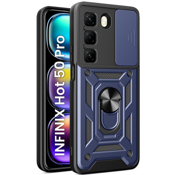 Obal na mobil pre Infinix Hot 50 Pro 4G, CamShield Slide, modré