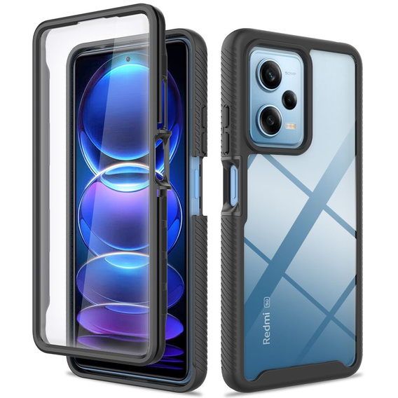 Puzdro pre Xiaomi Redmi Note 12 Pro 5G / POCO X5 Pro 5G, Shockproof, s fóliou, čierne