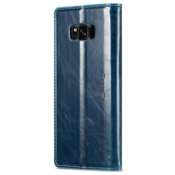CASEME flipové puzdro pre Samsung Galaxy S8, Waxy Textured, modré