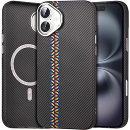 Puzdro pre iPhone 16 Plus, Carbon Fiber MagSafe, čierne