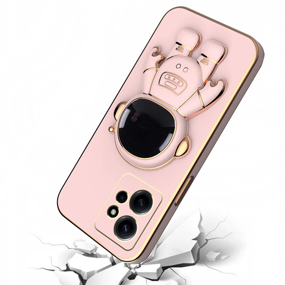 Obal na mobil pre Xiaomi Redmi Note 12 4G, Astronaut, ružové rose gold