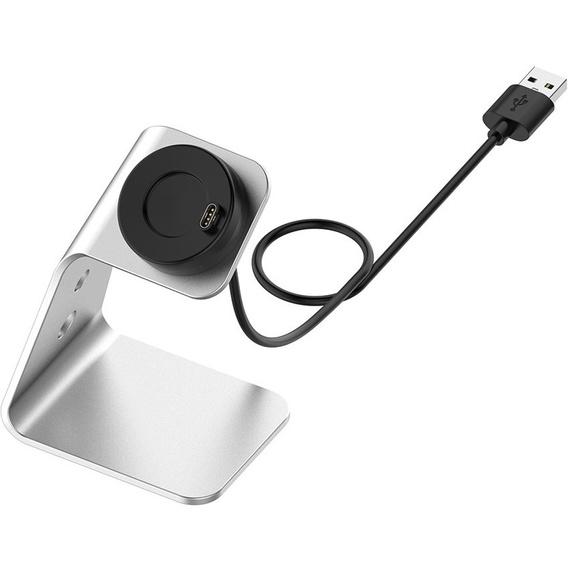 Hliníková USB dokovacia stanica pre Garmin Fenix 7/7S/7X/6/6X/6S, strieborná