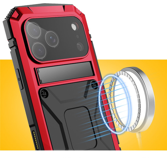 Puzdro R-JUST s podstavcom a integrovaným sklom pre iPhone 17 Pro