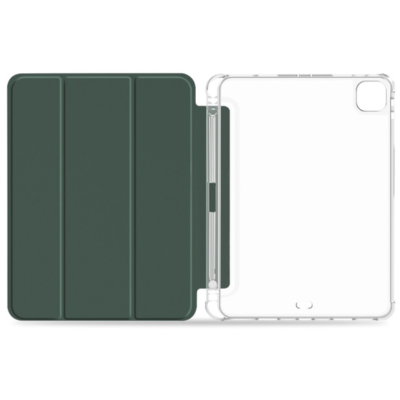 Puzdro pre iPad Pro 11 2022 / 2021 / 2020, Smartcase Hybrid, so slotom na stylus, tmavozelené