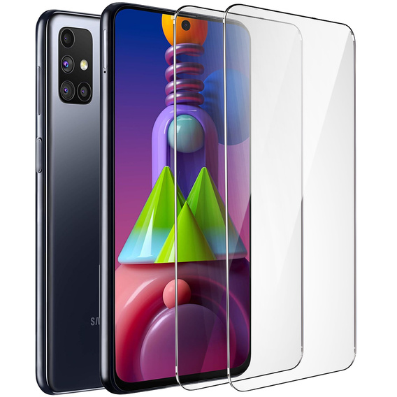 2x tvrdené sklo pre Samsung Galaxy M51, ERBORD 9H Hard Glass na displeji