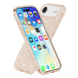 Puzdro pre iPhone Air, pre MagSafe, trblietavé, priesvitné zlaté