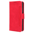 Klapkové puzdro pre Xiaomi Redmi Note 13 Pro 4G / Xiaomi Redmi Note 14S / Xiaomi Poco M6 Pro 4G, Card Slot, červené